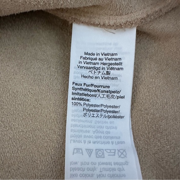 J. Crew Tan Teddy Cropped Sherpa Vintage‎ Fleece Sweatshirt Pullover - Picture 5 of 8